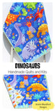 Personalized Dinosaur Baby/Youth Quilt — Custom Name Monogram, Fun Prehistoric Nursery Bedding