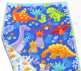 Custom monogram dinosaur blanket baby size