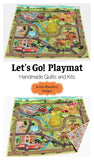 colorful vehicle play mat quilt project materials