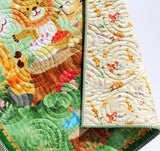 DIY animal party quilt kit for babies closeup
