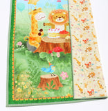 close up of animal panel design with bright colors
