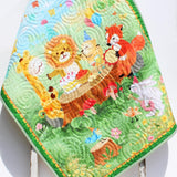 Handmade Animal Party Baby Quilt – Jungle Animal Blanket – Personalized Monogram Baby Gift – Nursery or Toddler Quilt