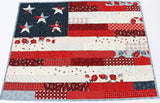 Kristin Blandford Designs American Dream Flag Quilt Kit, Faux Patchwork Riley Blake Fabrics Simple Easy Beginner Quilting Project Ideas Sewing USA Panel United States