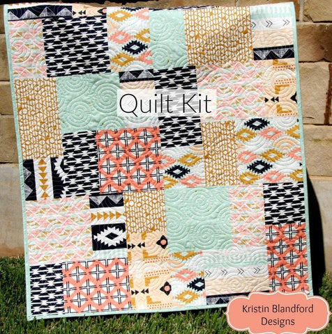 Arizona Quilt Kit, Tribal Baby Bedding Blanket Project, Big Block
