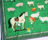 Kristin Blandford Designs Baby Quilt Kit At the Fair Quilt Kit, Panel Quick Easy Fun, Beginner Project, Quilting Fabrics, Baby Nursery Farm Bedding Cow Horse Pig Barn Animals Sheep