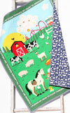 Kristin Blandford Designs Baby Quilt Kit At the Fair Quilt Kit, Panel Quick Easy Fun, Beginner Project, Quilting Fabrics, Baby Nursery Farm Bedding Cow Horse Pig Barn Animals Sheep