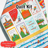 Oh the Places You'll Go Quilt Kit Dr Seuss Stripes Panel Blanket, Baby Project