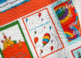 Oh the Places You'll Go Quilt Kit Dr Seuss Stripes Panel Blanket, Baby Project