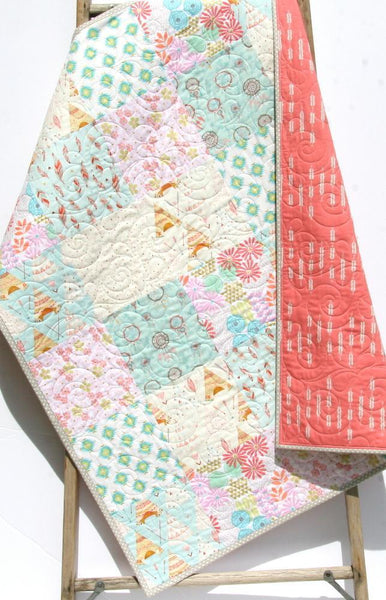 Quilt Kit, Throw Kit Woodland Girl Pastel Low Volume, Twin Quilt Kit,