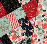 Quilt Kit, Woodland Fusion Art Gallery Fabrics Baby Quilt Kit, Throw Quilt Kit, Twin Quilt Kit Deer
