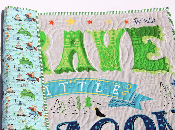 Knight Boy Baby Blanket Dragon Viking Castle Brave Little One Nursery Bedding Newborn Baby Shower Gifts Handmade Personalized Name for Sale