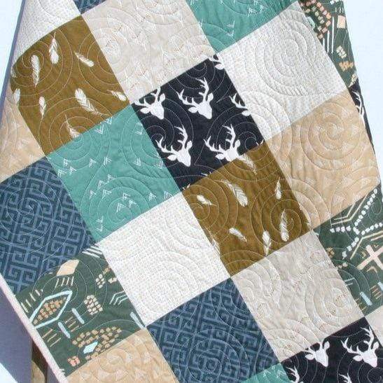 LAST ONES Rustic Baby Bedding, Aztec Baby Quilt, Tribal Nursery, Feath