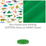 Kristin Blandford Designs Dino Quilt Kit, Dinosaur Panel Quick Easy Fun Beginner Project Fabrics, Baby Boy Child Kid, Crib Quilt Dino Blue Brown Sewing Patterns Sale