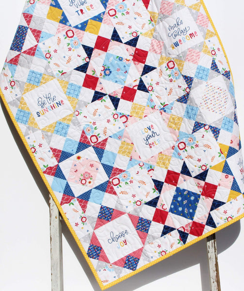 Baby Girl Quilt, Newborn Bedding, Handmade Monogrammed Gift Crib Nursery Decor Embroidery Name Gift Ohio Star Pattern Pink Light Blue Flower