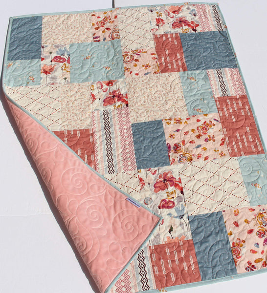 Quilt pattern triangles modern quilting gifts for girly floral