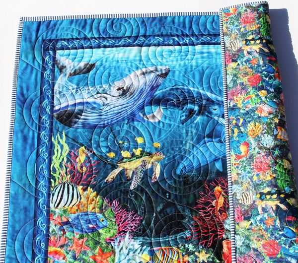 Ocean hot sale baby quilt