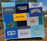 Kristin Blandford Designs T-Shirt Quilt Custom DEPOSIT Memory Blanket Graduation Gift Tee Handmade Keepsake Personalized Modern Design Sport Clothing College Birthday