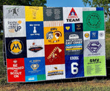 Kristin Blandford Designs T Shirt Quilt DEPOSIT Memory Blanket High School Graduation Gift for Senior Graduate Birthday Gift Teenager College University Mosaic Modern