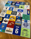Kristin Blandford Designs T Shirt Quilt DEPOSIT Memory Blanket High School Graduation Gift for Senior Graduate Birthday Gift Teenager College University Mosaic Modern