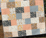 Kristin Blandford Designs Throw Quilt Kit Layer Cake Pattern Blanket Quilt to Make Yourself Minky Backing Floral Home Decor Sewing Project Shine On Art Gallery Fabric