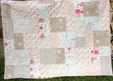 Farmhouse Throw Quilt, Home Decor, Throw Blanket, Minky Blanket Adult, Gifts for Her, Home Decor