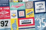 Kristin Blandford Designs Throw Quilts Softball Quilt, Patchwork Blanket, Adult Minky, Varsity Sports Fan, Handmade Quilt, Home Decor Homemade Personalize Name, Graduation Gifts
