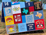 Kristin Blandford Designs Tshirt Quilt Custom DEPOSIT Memory Blanket Graduation Gift Tee Handmade Keepsake Sport Clothing College Birthday Lap Throw Twin Memorial