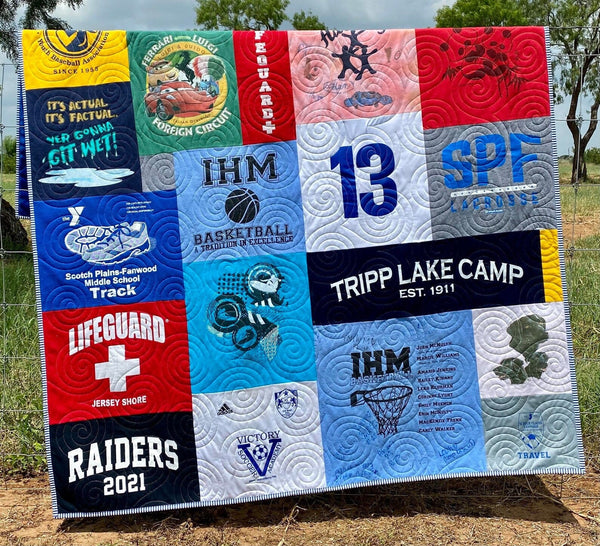 Tshirt Quilt Custom DEPOSIT Memory Blanket Graduation Gift Tee Handmad