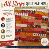 All Strips Quilt Pattern – Fat Quarter Friendly Throw & Twin Size PDF