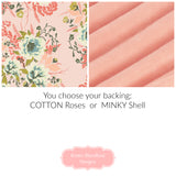 Butterfly Quilt Kit for Baby Newborn Blanket Pattern Fabrics Bundle Girl Flowers Pink Coral Mint Blue Gold Modern Mosaic Minky Cotton Gift
