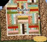 Modern jelly roll quilt pattern featuring a dynamic strip quilt layout with clean linear piecing and beginner-friendly construction designed for fast baby quilts, cozy throw quilts, handmade gifts, and modern home décor quilting projects.