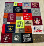 Custom T-Shirt Quilt Deposit – Personalized Memory Blanket from Your Shirts