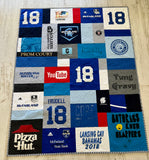 Personalized T-shirt quilt using school and work clothing