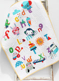 Alphabet Baby Quilt Letter ABCs Baby Gift Crib Blankets Newborn Nursery Bedding Boy Girl