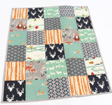 Woodland Baby Quilt Kit – Forest Animal Patchwork Throw & Baby Size Beginner Sewing Kit