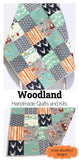 Woodland Baby Quilt Kit – Forest Animal Patchwork Throw & Baby Size Beginner Sewing Kit