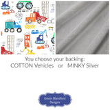 Quilt Kit, Construction Baby Boy Panel Quick Easy Fun Beginner Roadwork Ahead Sewing Project Quilting Ideas Newborn Gifts Cranes Dump Trucks
