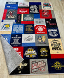 Custom T-shirt quilt with soft minky backing