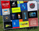 Memorial quilt from races run marathon t-shirts