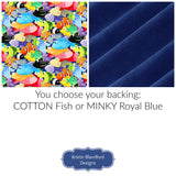 Under the Sea Quilt Kit, Sea Fish Nautical Crib Blanket, Quilting Boy Girl Beginner Quilt Kit Bundle Set Panel Fabrics Octopus Lobster Coral