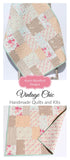 Twin quilt kit farmhouse style with neutral fabrics and vintage inspired design perfect for creating a cozy quilt for bedroom use