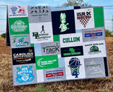 Custom quilt layout highlighting academic achievements