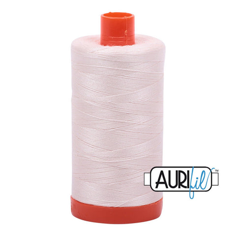 Aurifil 2405 Oyster Cream Off White MAKO 50wt cotton quilting thread spool for piecing quilting binding and quilt kits