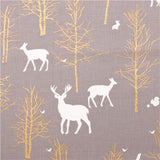 Brambleberry Ridge Fat Quarter Half Yard and Yards Michael Miller Fabrics Gold Metallic Deer Woodland OOP HTF Out of Print Hard to Find