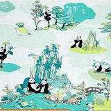 Panda Fabric Bundle Fat Quarter Half Yard and Yards Art Gallery Fabrics Pandalicious by Katarina Roccella Mint Pink White Cherry Blossom