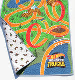 Playmat Truck Quilt Roadway Baby Blanket Nursery Bedding Newborn Boy Cars Transportation Modern Personalized Name Racecar Raceway Track
