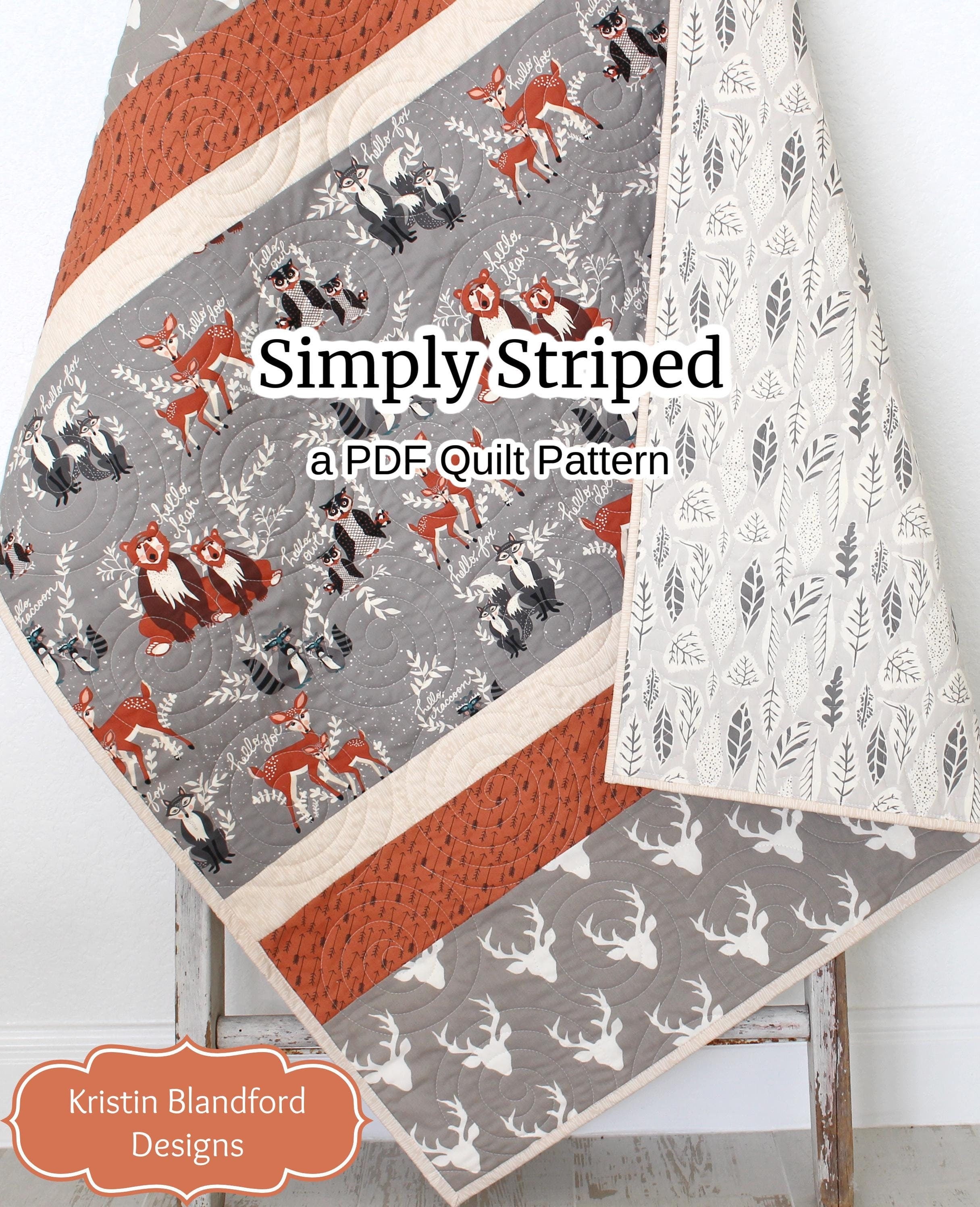 Simply Striped PDF Quilt Pattern – Beginner-Friendly Instant