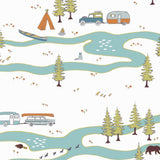 Camp Sur Big Sur Feather River Fat Quarter Birch Organic Fabrics Camping Outdoors Hiking Woodland Forest Out of Print oop Hard to Find HTF