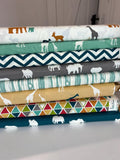 Serengeti Bundle Birch Organic Fabrics Safari Animals The Tribe Africa Fat Quarter Set Group Elephants Out of Print oop Hard to Find HTF