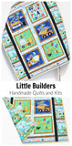Truck Quilt Kit – Little Builder Baby Blanket Panel Kit – Digger & Dump Truck Fabric – Easy DIY Nursery Quilt for Boys or Toddlers
